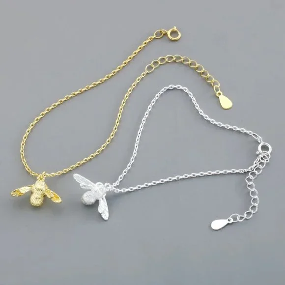 Adorable Bee Sterling Silver Bracelet - Picture 4 of 10